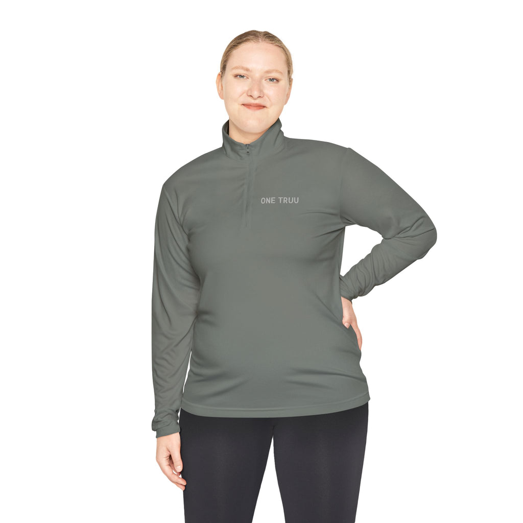 Unisex Quarter-Zip Pullover with 'ONE TRUU' - Cozy Lightweight Layer, Perfect for Sports, Casual Outings, Gifts, Everyday Wear