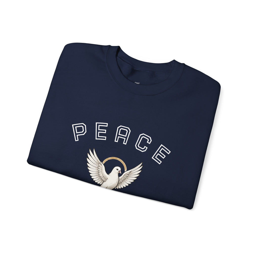Dove Graphic Crewneck Sweatshirt, Cozy Casual Wear, Spiritual Gift, Unisex Fashion, Perfect for Everyday or Peaceful Occasions