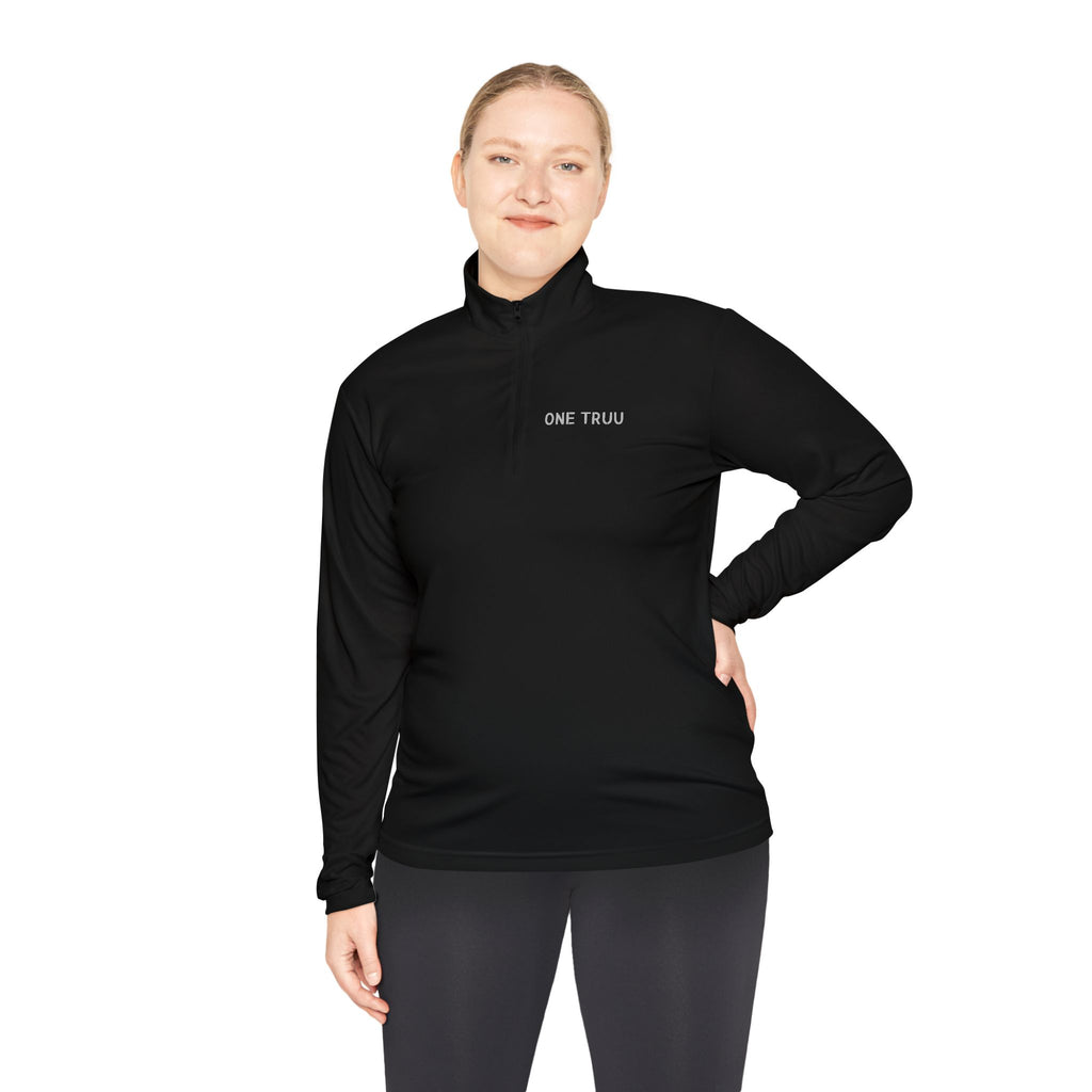 Unisex Quarter-Zip Pullover with 'ONE TRUU' - Cozy Lightweight Layer, Perfect for Sports, Casual Outings, Gifts, Everyday Wear