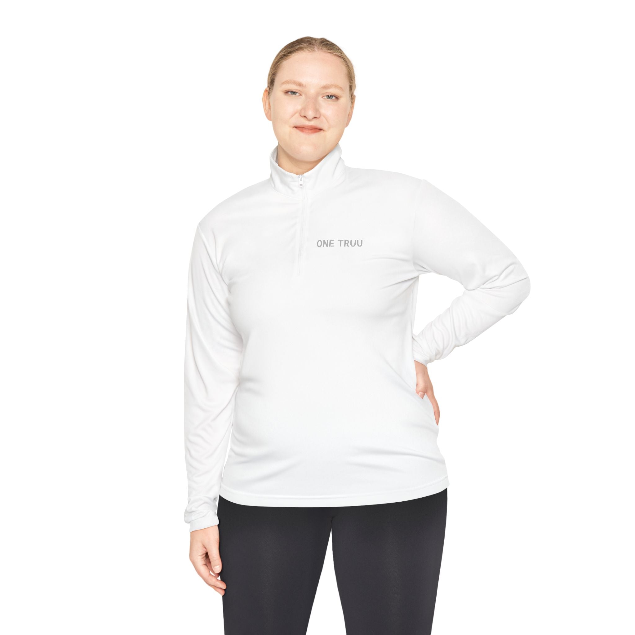 Unisex Quarter-Zip Pullover with 'ONE TRUU' - Cozy Lightweight Layer, Perfect for Sports, Casual Outings, Gifts, Everyday Wear
