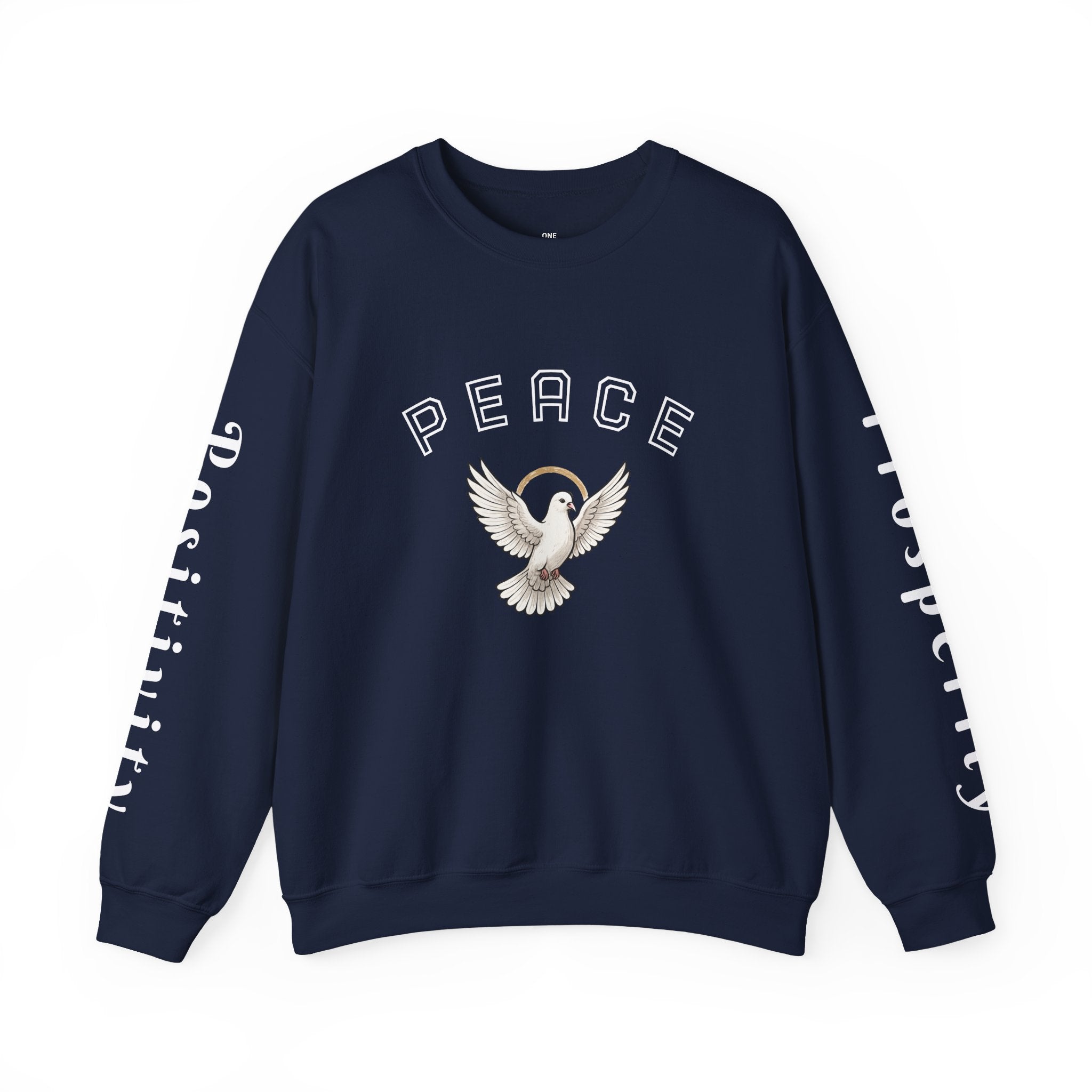 Dove Graphic Crewneck Sweatshirt, Cozy Casual Wear, Spiritual Gift, Unisex Fashion, Perfect for Everyday or Peaceful Occasions