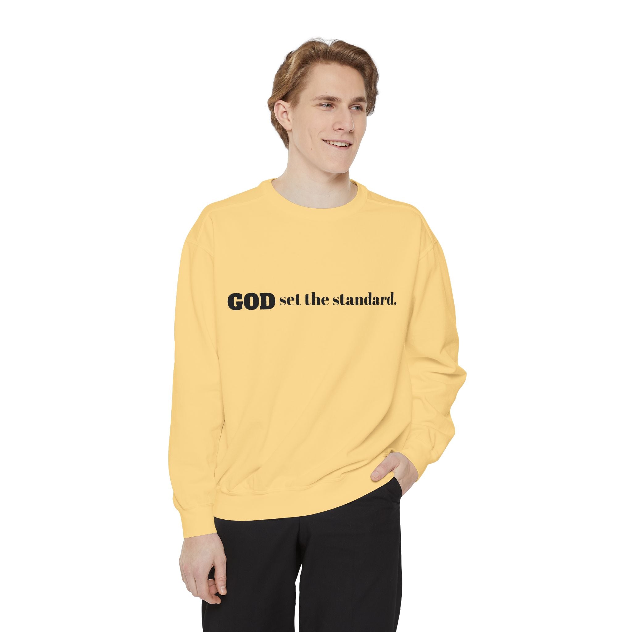 Faith-Inspired Unisex Garment-Dyed Sweatshirt