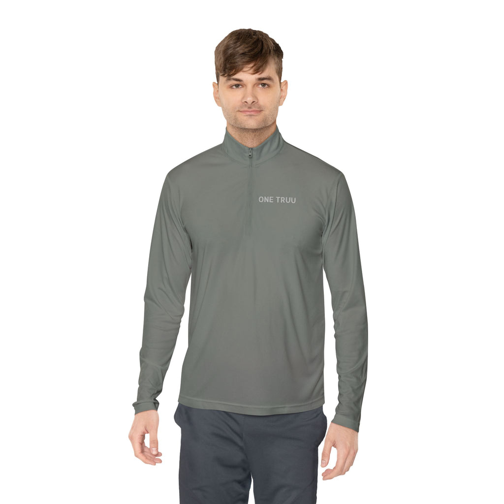 Unisex Quarter-Zip Pullover with 'ONE TRUU' - Cozy Lightweight Layer, Perfect for Sports, Casual Outings, Gifts, Everyday Wear