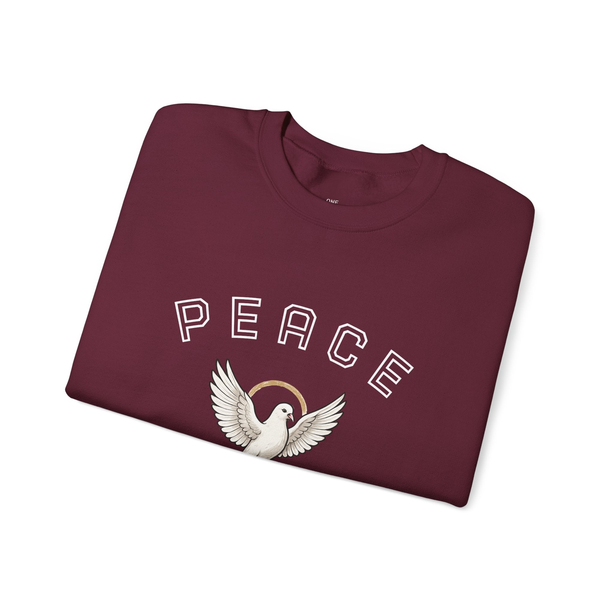 Dove Graphic Crewneck Sweatshirt, Cozy Casual Wear, Spiritual Gift, Unisex Fashion, Perfect for Everyday or Peaceful Occasions