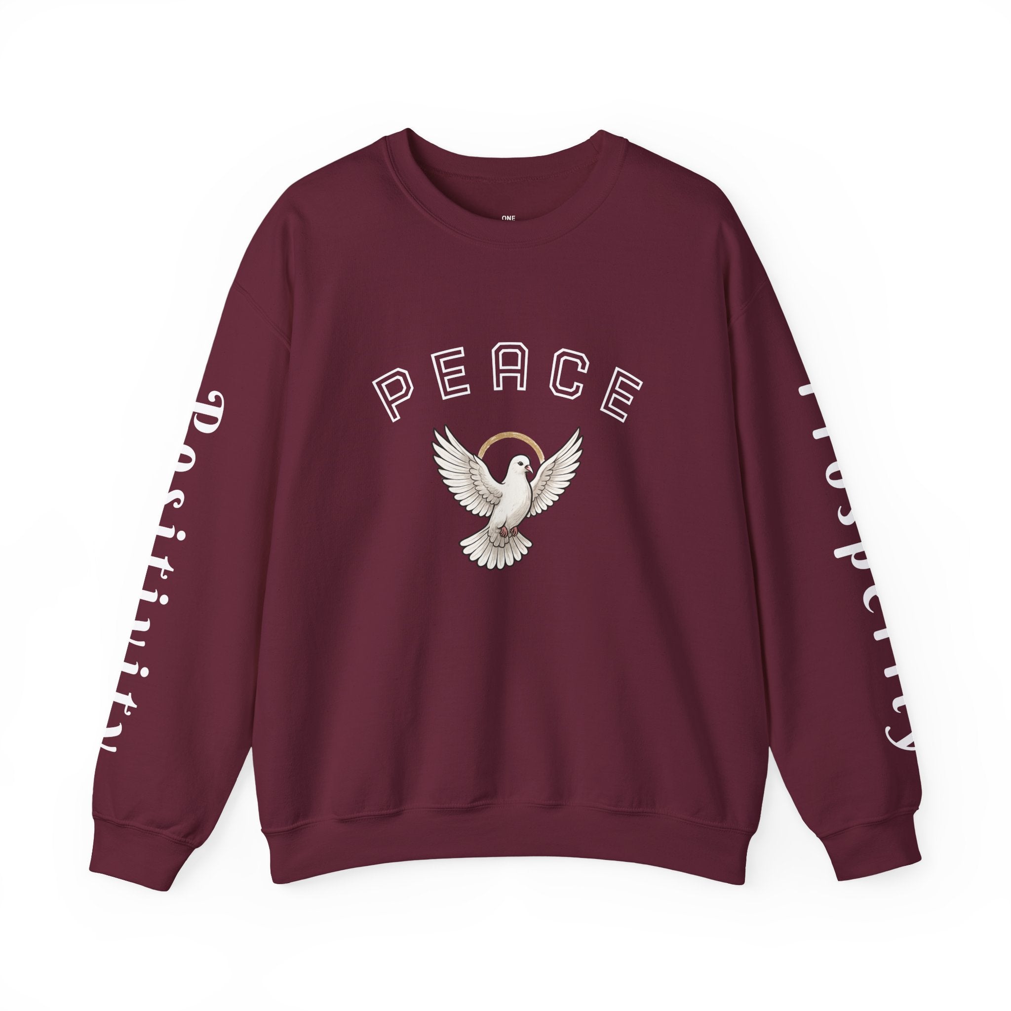 Dove Graphic Crewneck Sweatshirt, Cozy Casual Wear, Spiritual Gift, Unisex Fashion, Perfect for Everyday or Peaceful Occasions